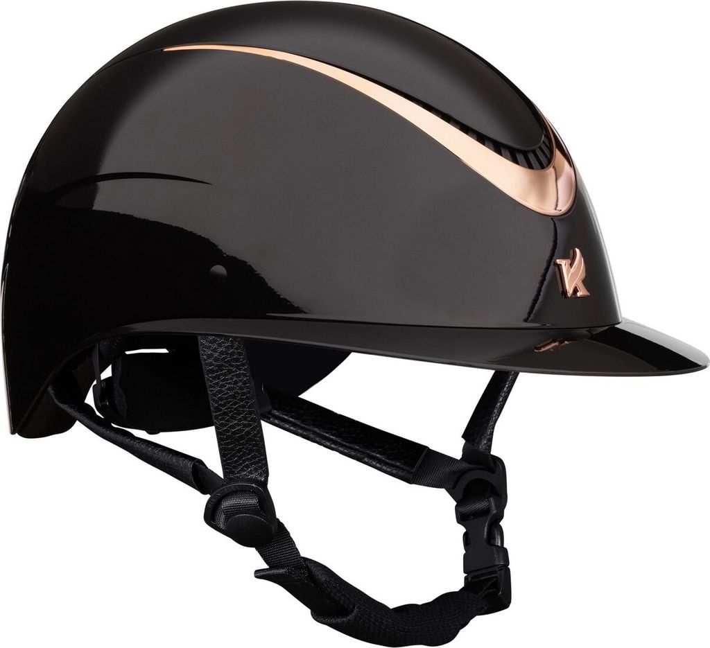 HKM Damen Reithelm Illusion In Schwarz/Rosegold – Verstellbar, Belüftet & Mit Herausnehmbarem Innenfutter