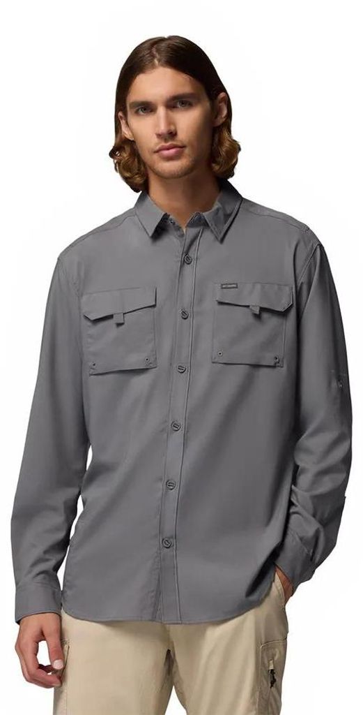 Columbia Silver Ridge Utility Ii Langarm-t-shirt Grau M Mann Grau M