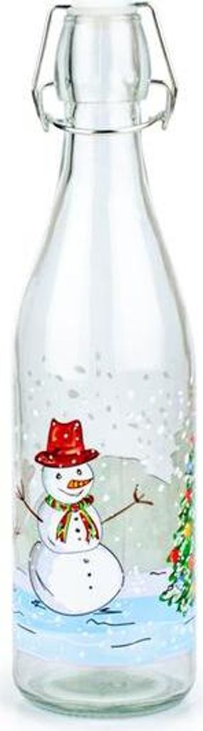 Flasche Mit Schnappverschluss 1L Schneemann