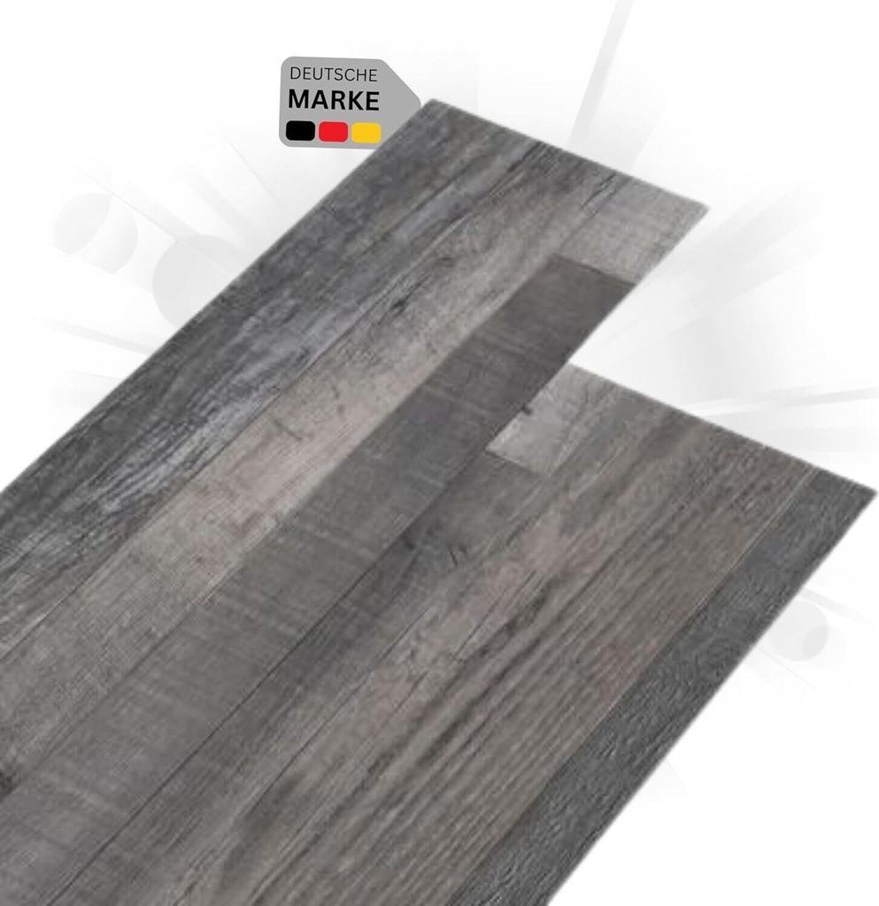DELUKE Laminat Dielen PVC selbstklebend wasserfest | 2mm Stärke, Rutschfest | Vinyl Bodenbelag Laminatboden Nachbildung-Dielen Fußbodenlaminat ...