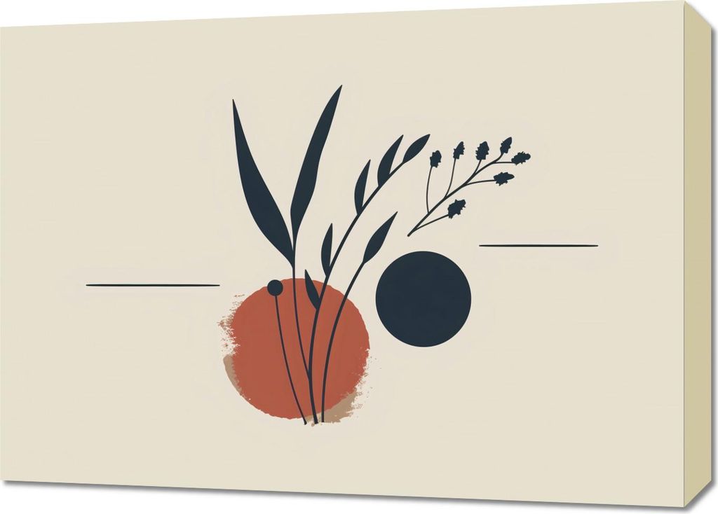 Bild 70x50cm Botanische Farbe