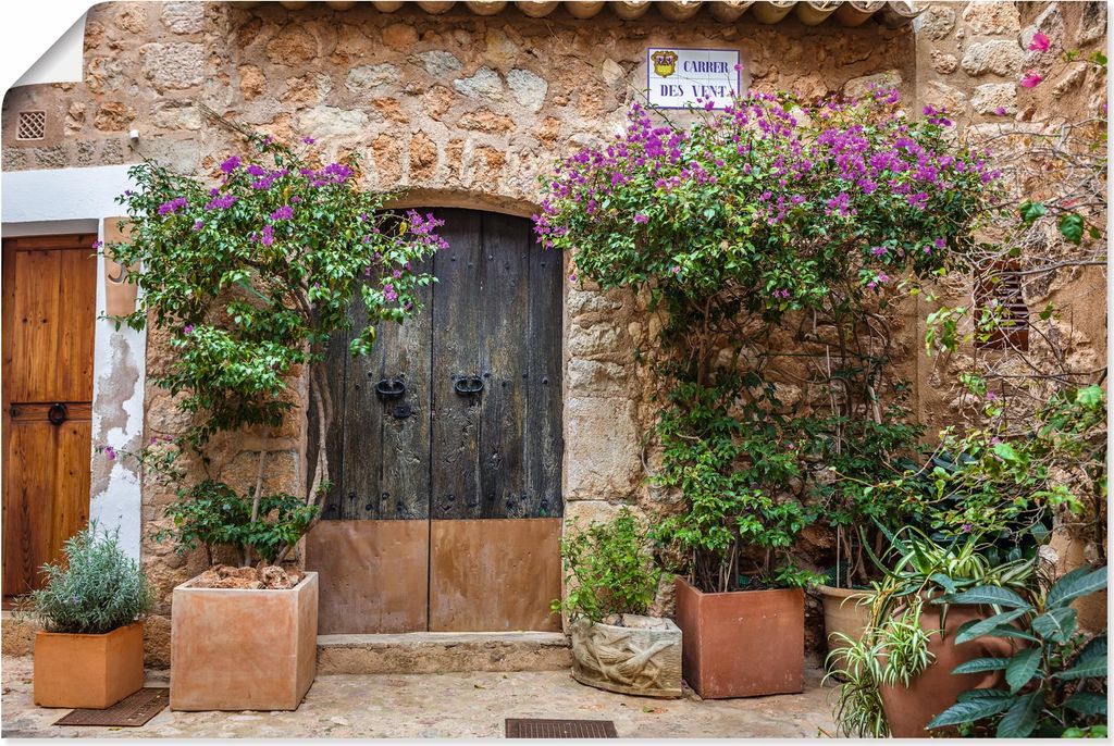 ARTland Poster Altstadtgasse im Dorf Fornalutx Mallorca Größe: 30x20 cm