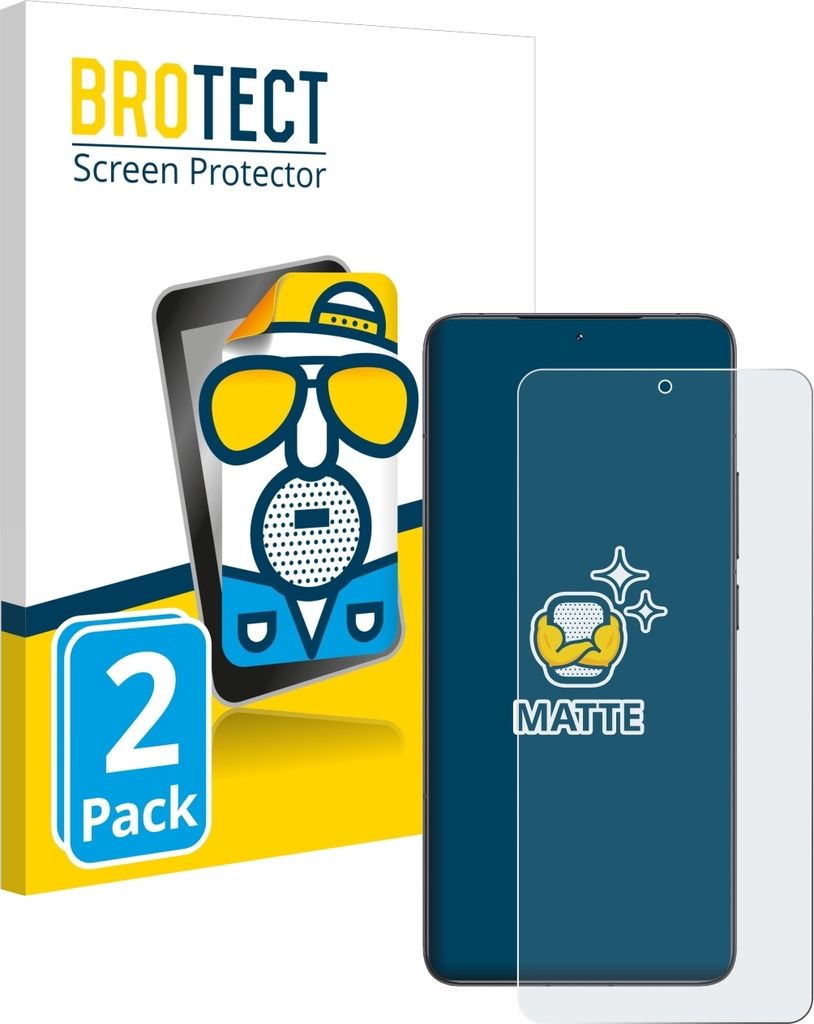 2x BROTECT Schutzfolie für Xiaomi Poco F6 Pro Displayschutz Displayschutzfolie Folie Matt Entspiegelungsfolie