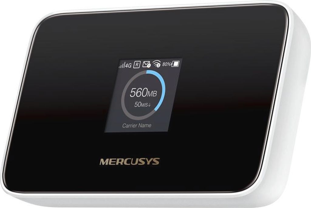 Mercusys MT115, Router für Mobilfunknetz, Schwarz, Weiß, Produktbild 