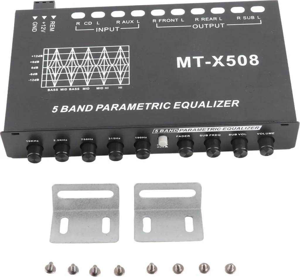 Equalizer Audio Voiture 5 Bandes pour Réglage Sonore Haute Fidélité EQ