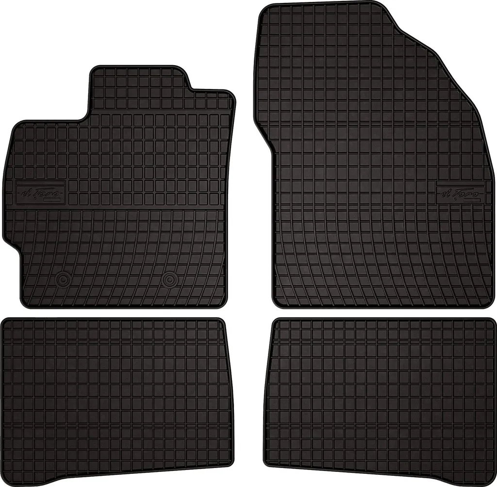 Tappetini Gomma Toyota Prius III 2009-2015: Set 4pz con Fissaggi