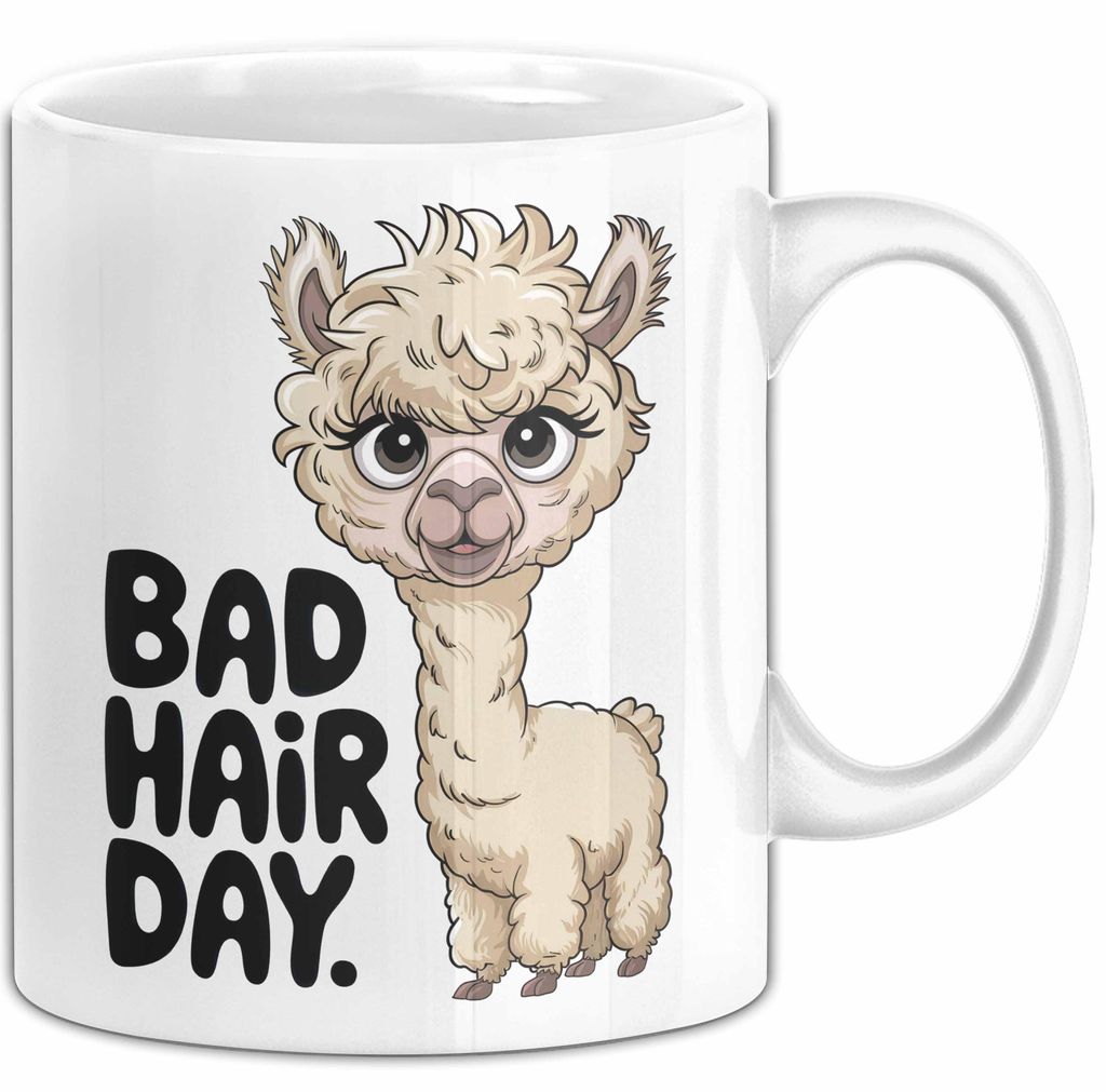 Alpaka Liebhaber Tasse Geschenkidee für Tierfreunde (Weiß)
