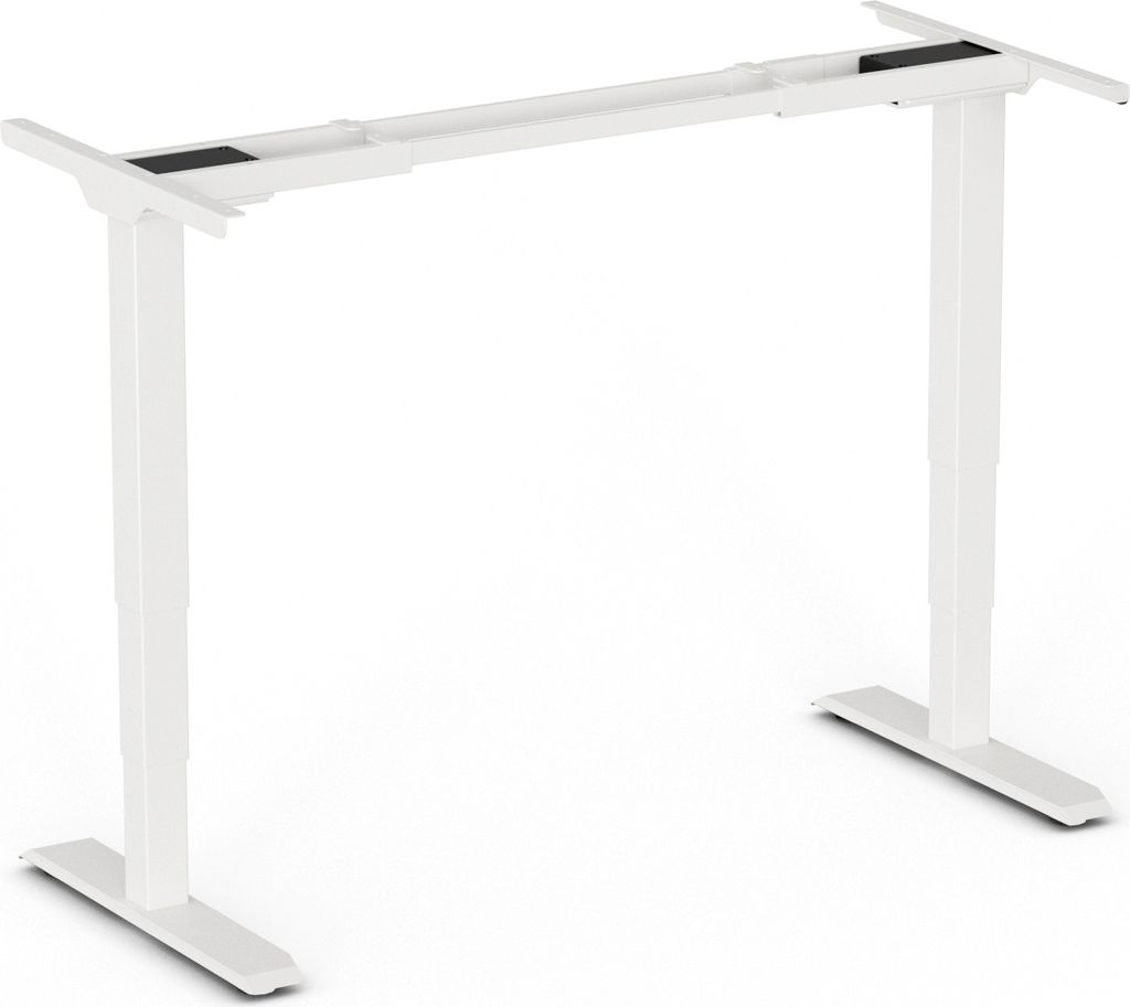 Worktrainer - StudyDesk Pro Large Höhenverstellbarer Schreibtisch - Elektrisches Gestell - Höhe 62-127cm - Breite 120-200cm - Weiß - Mit Memory-...