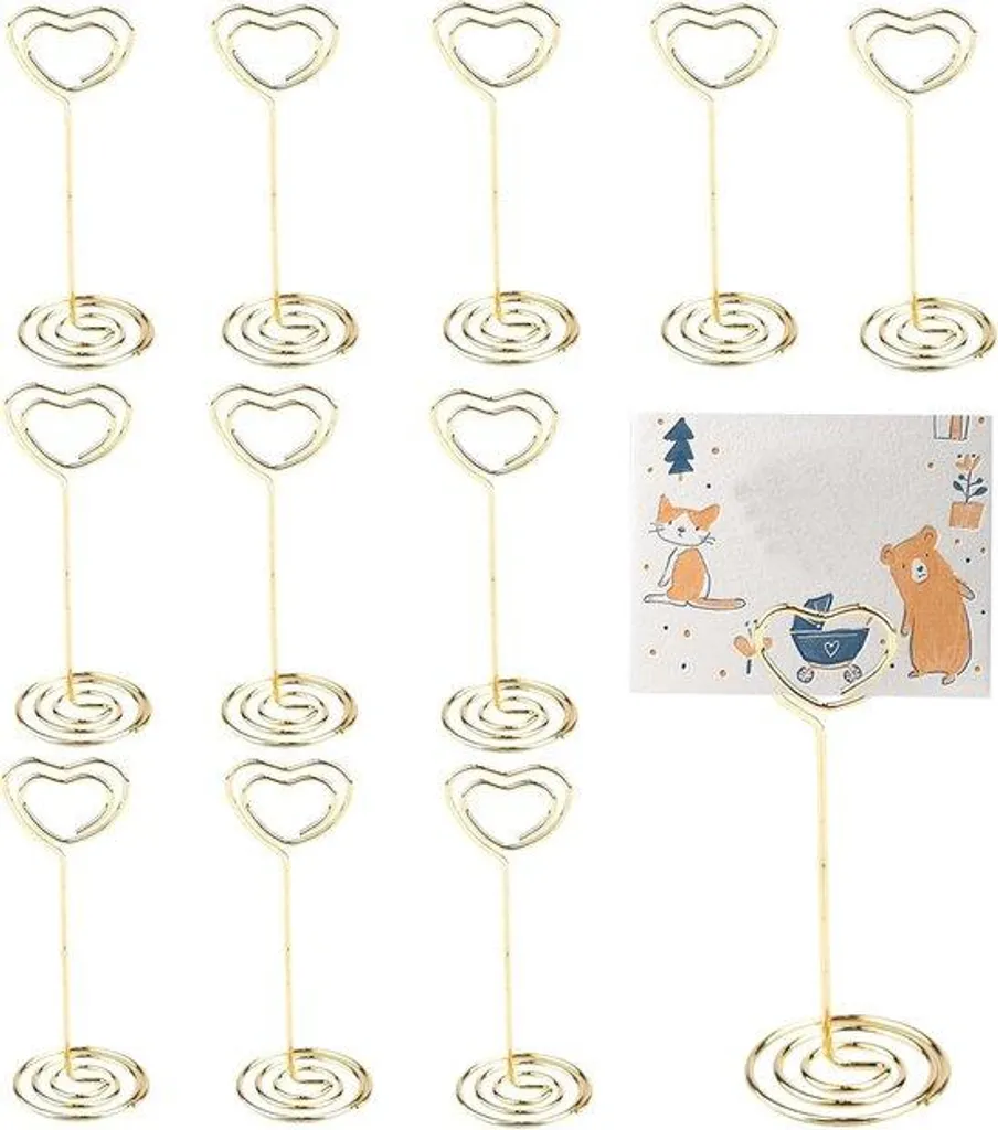 Porte-cartes stable en métal pour éviter la chute des menus lot de 12 pcs