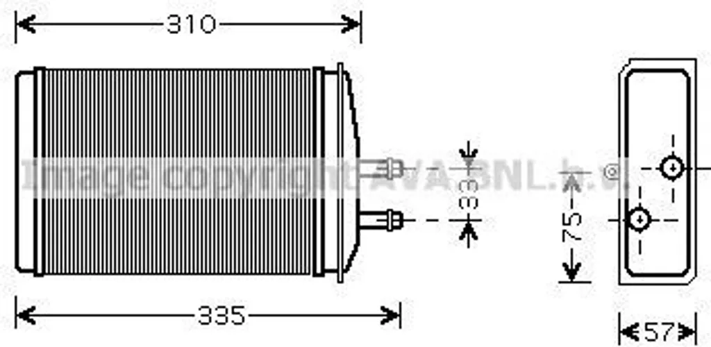 Radiateur de chauffage de rechange pour Felicia et utilitaire Caddy II