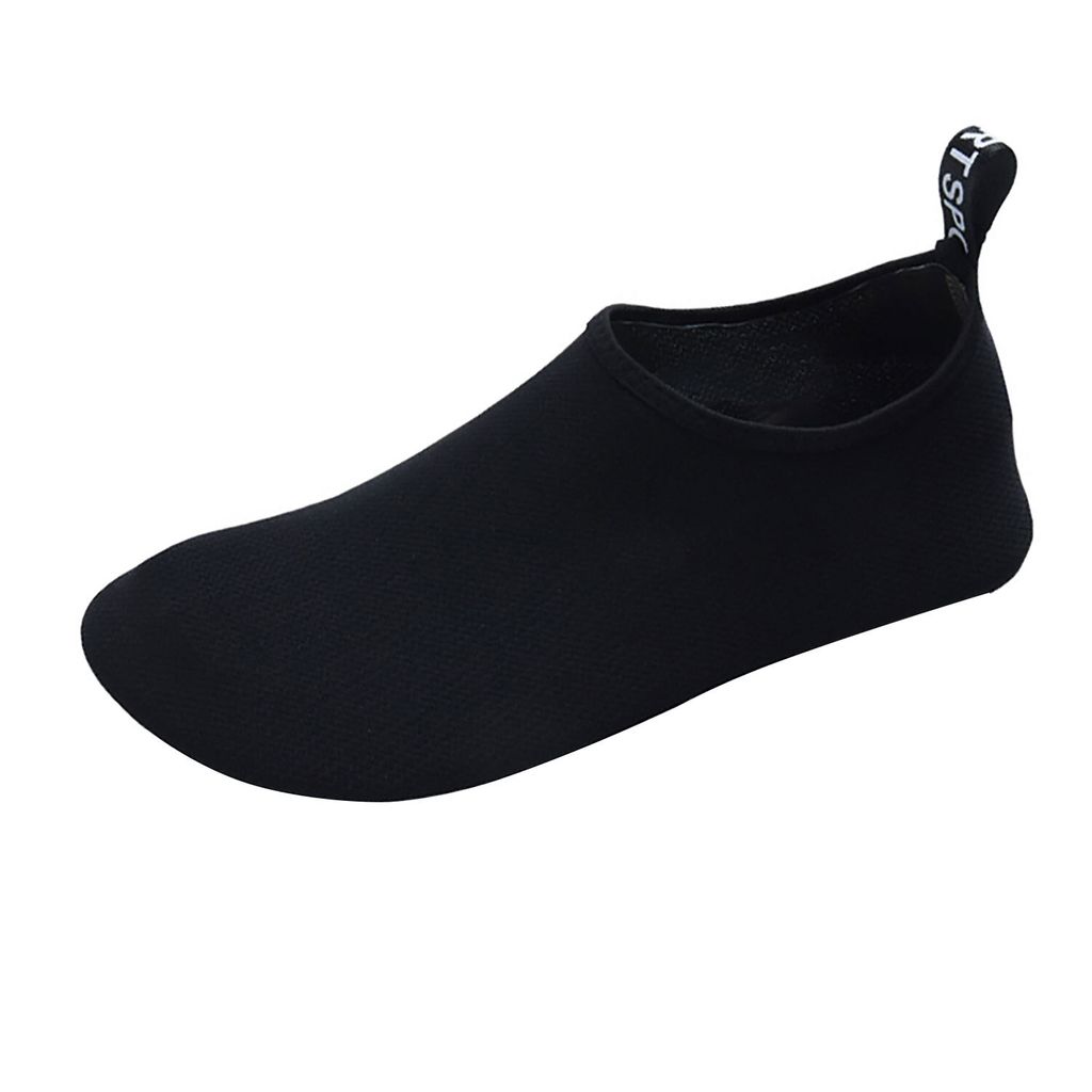Badeschuhe Schnell Trocknend Schwimmschuhe Weich Leicht Wasserschuhe, Schwarz, Gr. 40-41