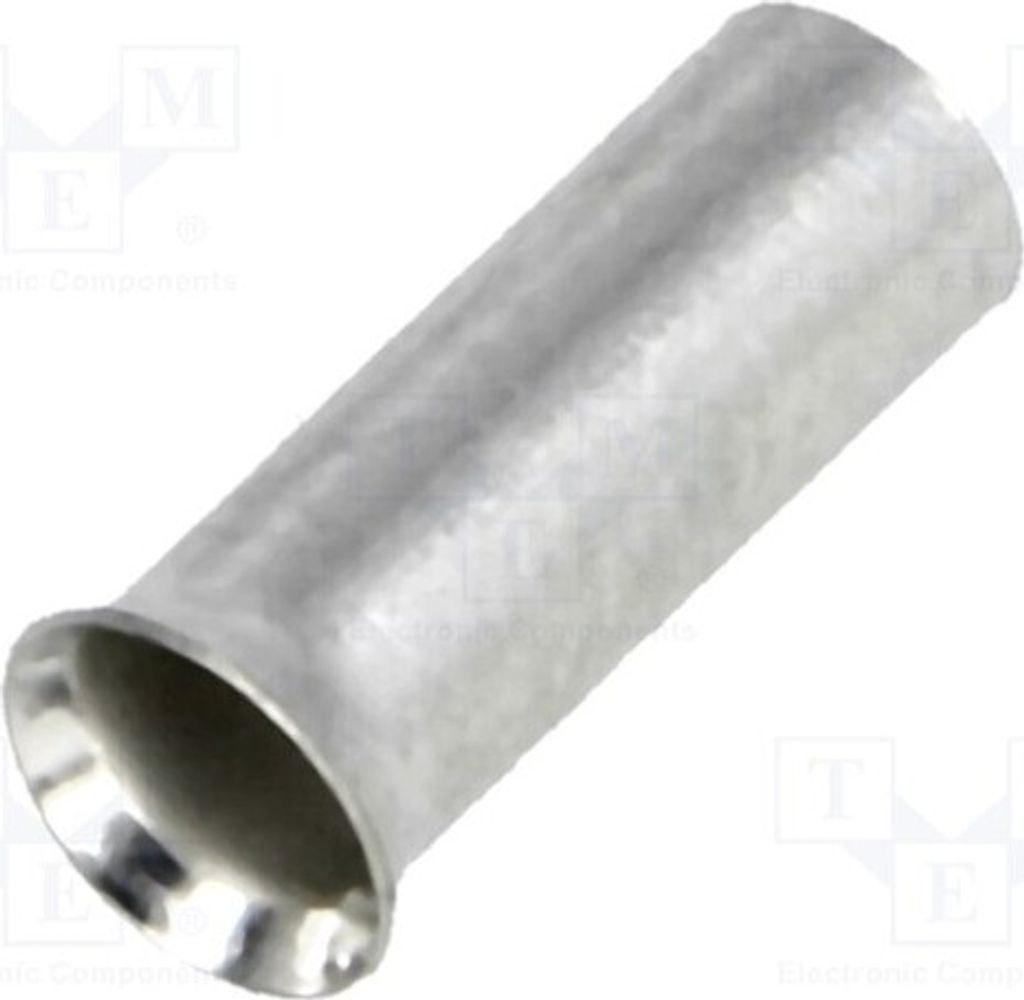 50x Kabelschuh: Hülse 4mm2 9mm Kupfer unisoliert verzinnt BM 01508 Bootlace ferru