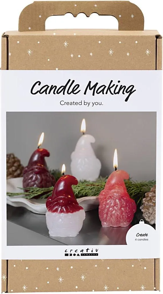 Créez facilement vos bougies de Noël : kit complet rouge mat DIY