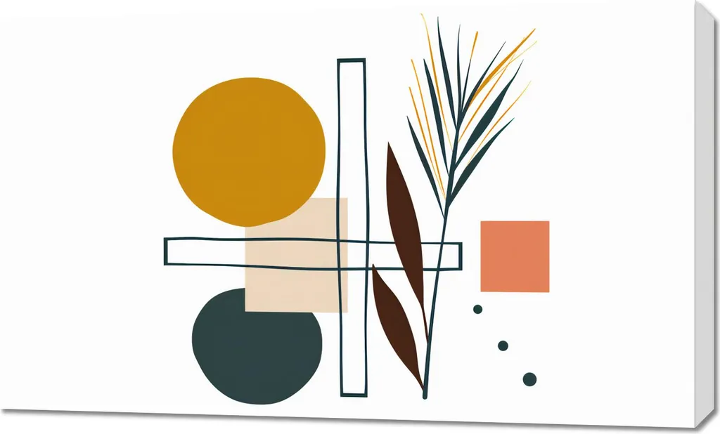 Tableau Image 100 x 60 cm Jardin symétrique pour décoration murale chic