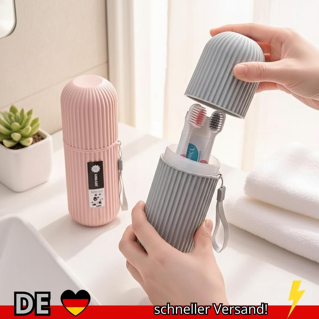 Tragbare Zahnpasta-Zahnbürsten-Schutzhalter-Etui Reise- und