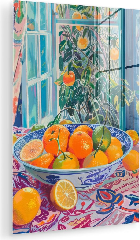 MuchoWow Glasbilder - Bilder auf Wandbild - Foto auf Glas Stilleben - Farbenfroh - Obst - Sommer 20x30 cm Wanddekoration aus Glas - Acrylglasbild -...