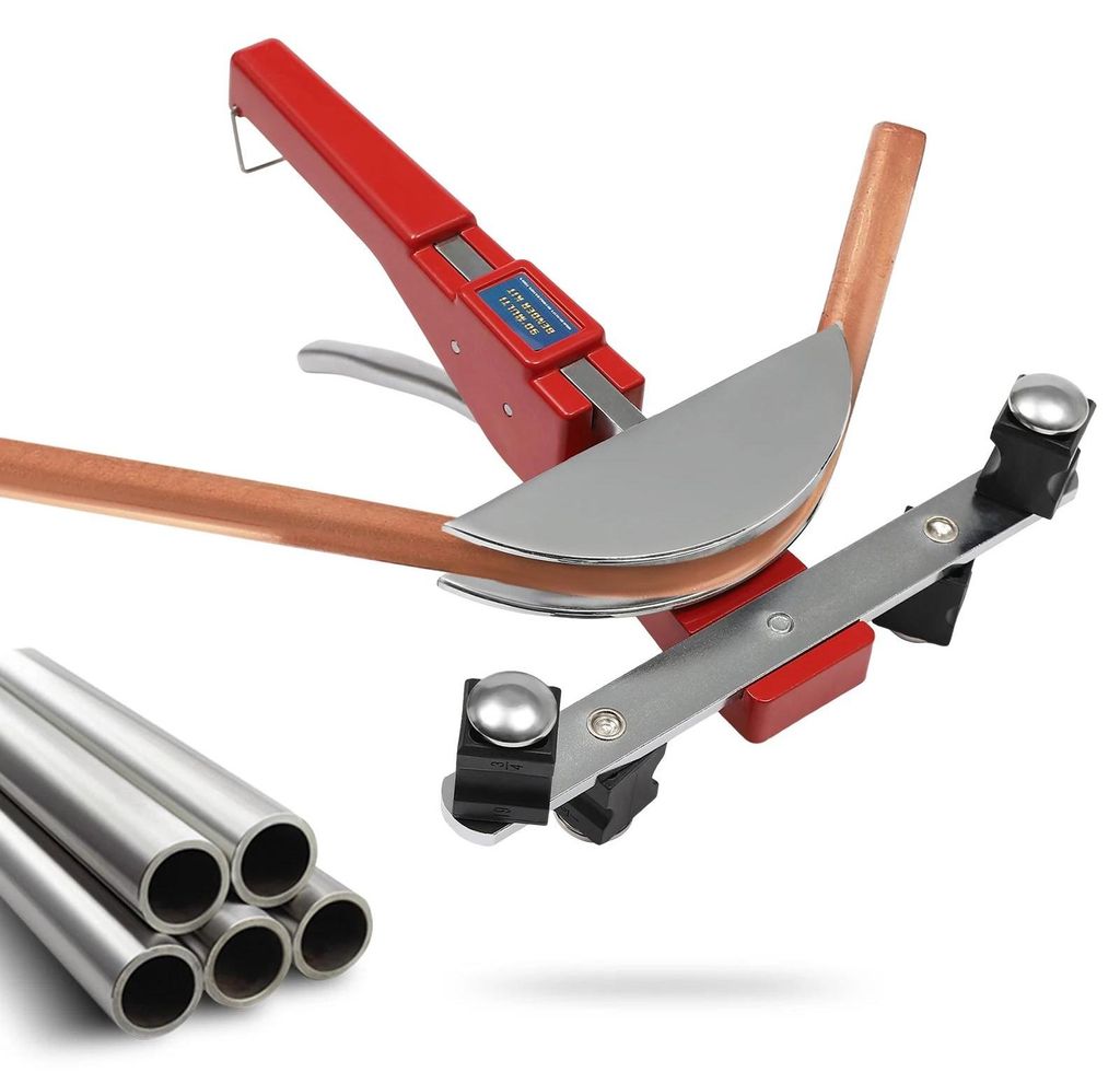 Rohrbieger und Rohrschneider - CT-999F - 7 Biegeeinsätze - 6–22 mm - 90° max - Ratsche/Umkehrbiegen - Manuell - Rot