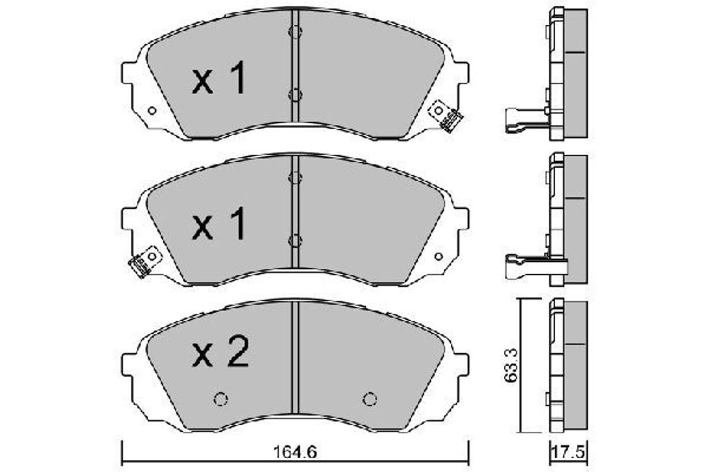 AISIN Bremsbeläge Satz Vorne Bremsklötze für HYUNDAI H-1 Travel (TQ) BPHY-1009