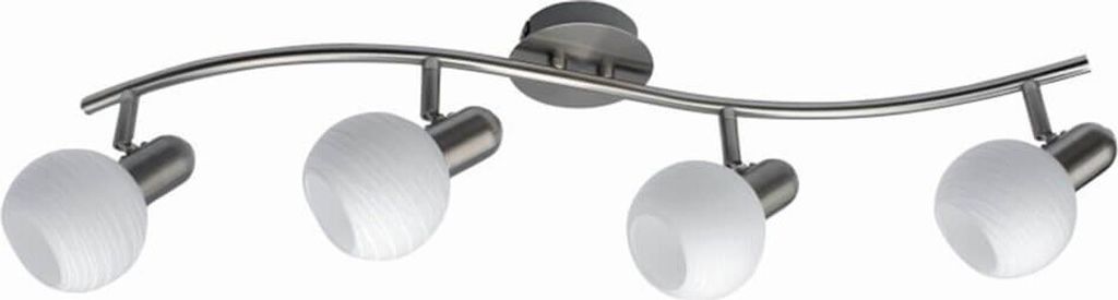 Rabalux 6344 Deckenstrahler 4 Spots Aurel, E14, silber-weiß, Modern, 70cm