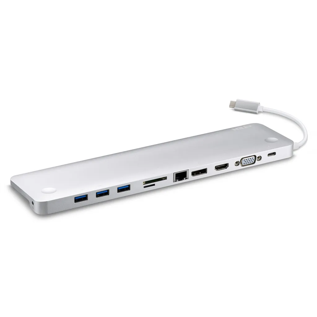 Adaptateur Multiport USB-C ATEN UH3234 Station Dock 10-en-1 Aluminium