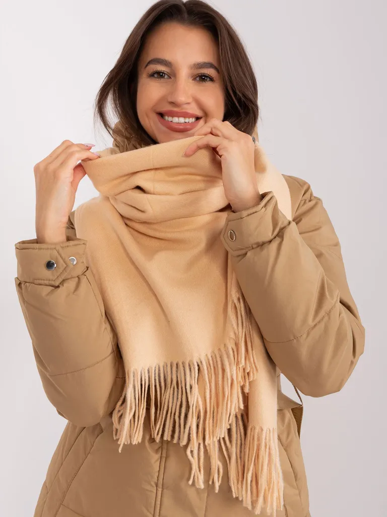 Lana Moda Donna Knighton Beige Scialle Universale