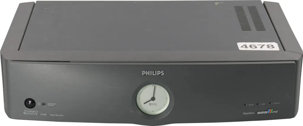 Magnétoscope Philips VR969 / 02 SVHS Turbo Drive avec Horloge Intégrée