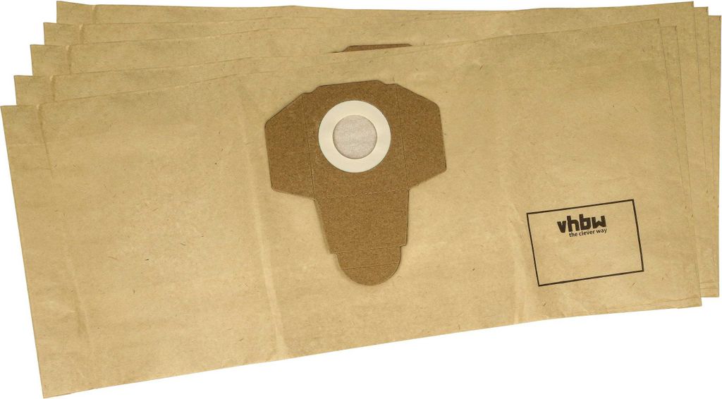vhbw 5x Staubbeutel Ersatz für Parkside 30250132 für Staubsauger - 58,5cm x 25,4cm braun