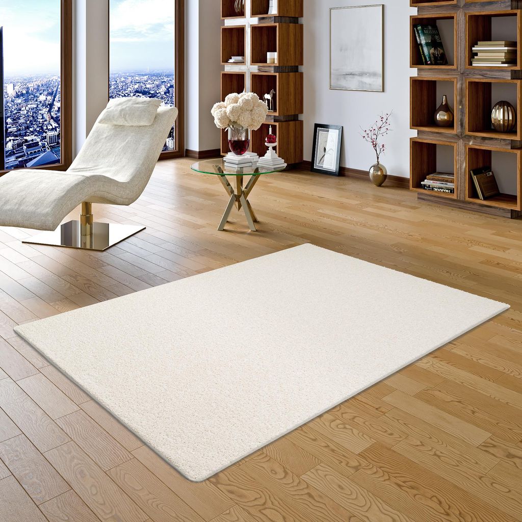 Teppich Hochflor Shaggy Prestige Champagner, Größe:300x300 Produktbild 