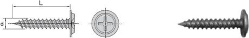 Phosphatierte Schraube Mit Unterlegscheibe 4,2*19Mm Kg - 522 4,2*19Kg