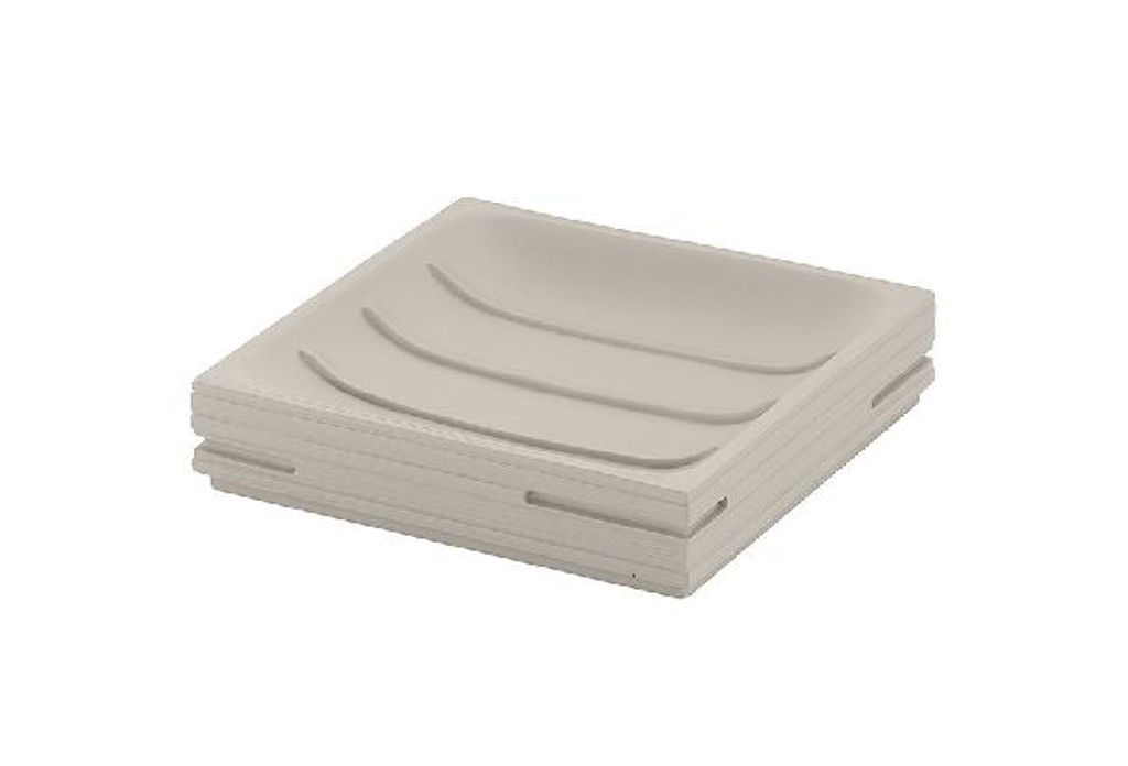 QUADROTTO Stehende Seifenschale, tortora