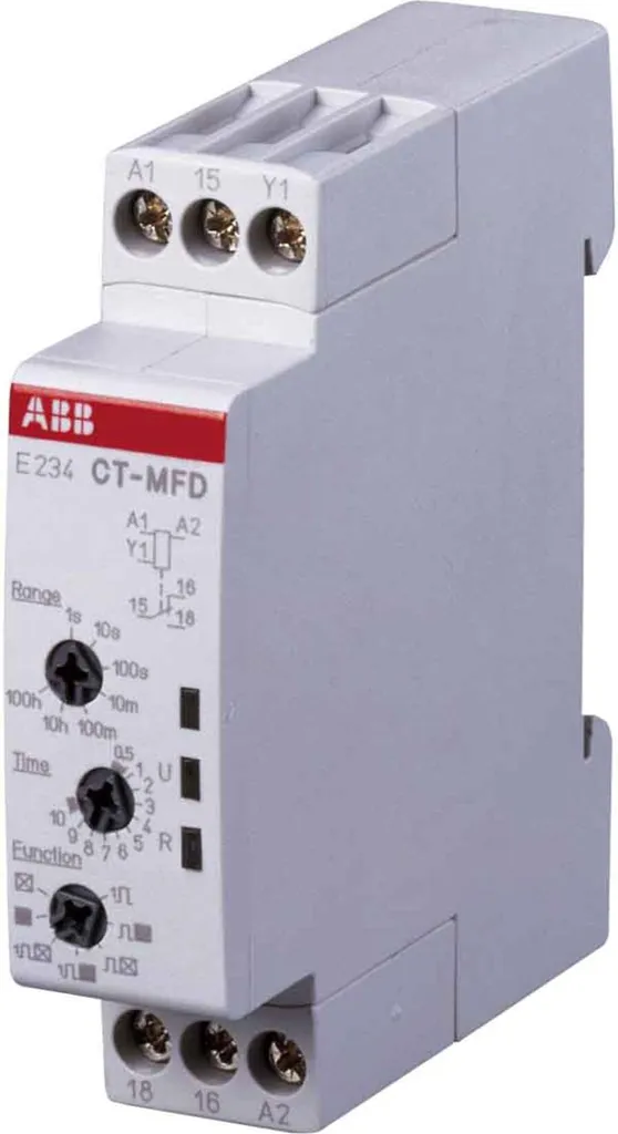 Relais Temporisé Multitension ABB CT-ERD.12 pour Rail DIN 240V