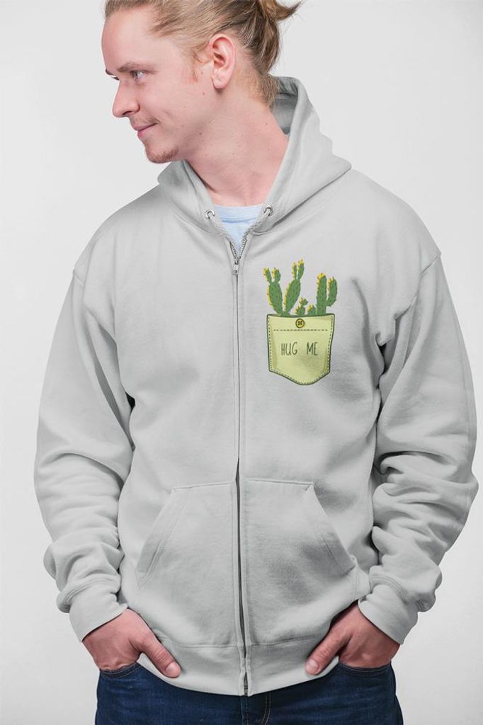 D&B Uni Hoodie ZIPPO00005 Cactus HellGrau-Größe XL