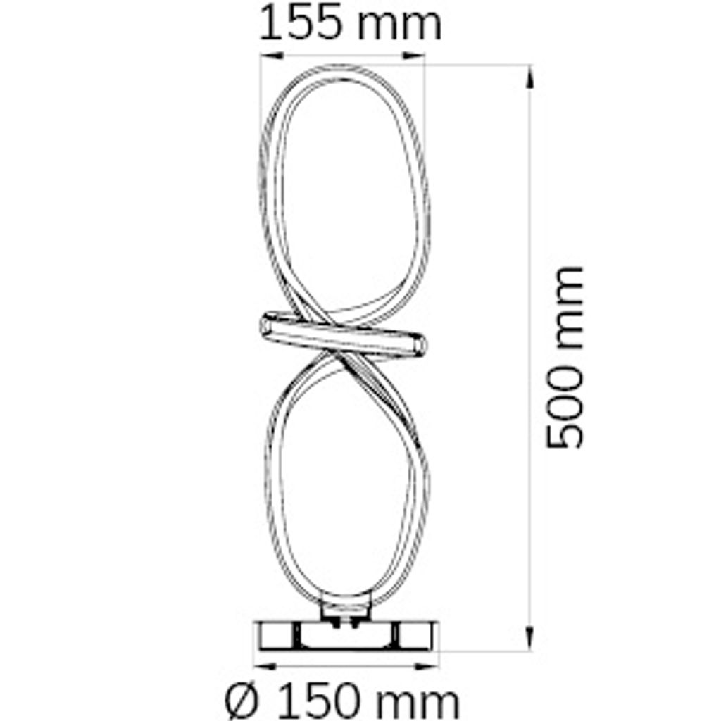 LED Tischlampe, Dimmbar, Fernbedienung, weiß, H 50 cm Produktbild 9