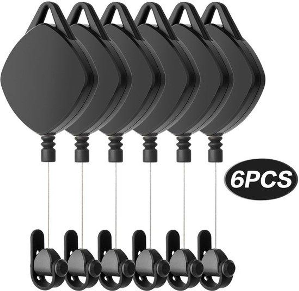 Automatische kabelhaspels voor VR-headsets, 6 stuks, kabelbeheer.