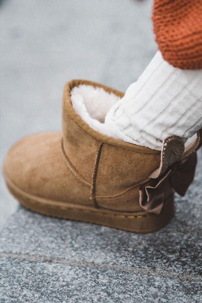 Warme Schneestiefel für Mädchen mit Schleifen Kamel Meriva Produktbild 9