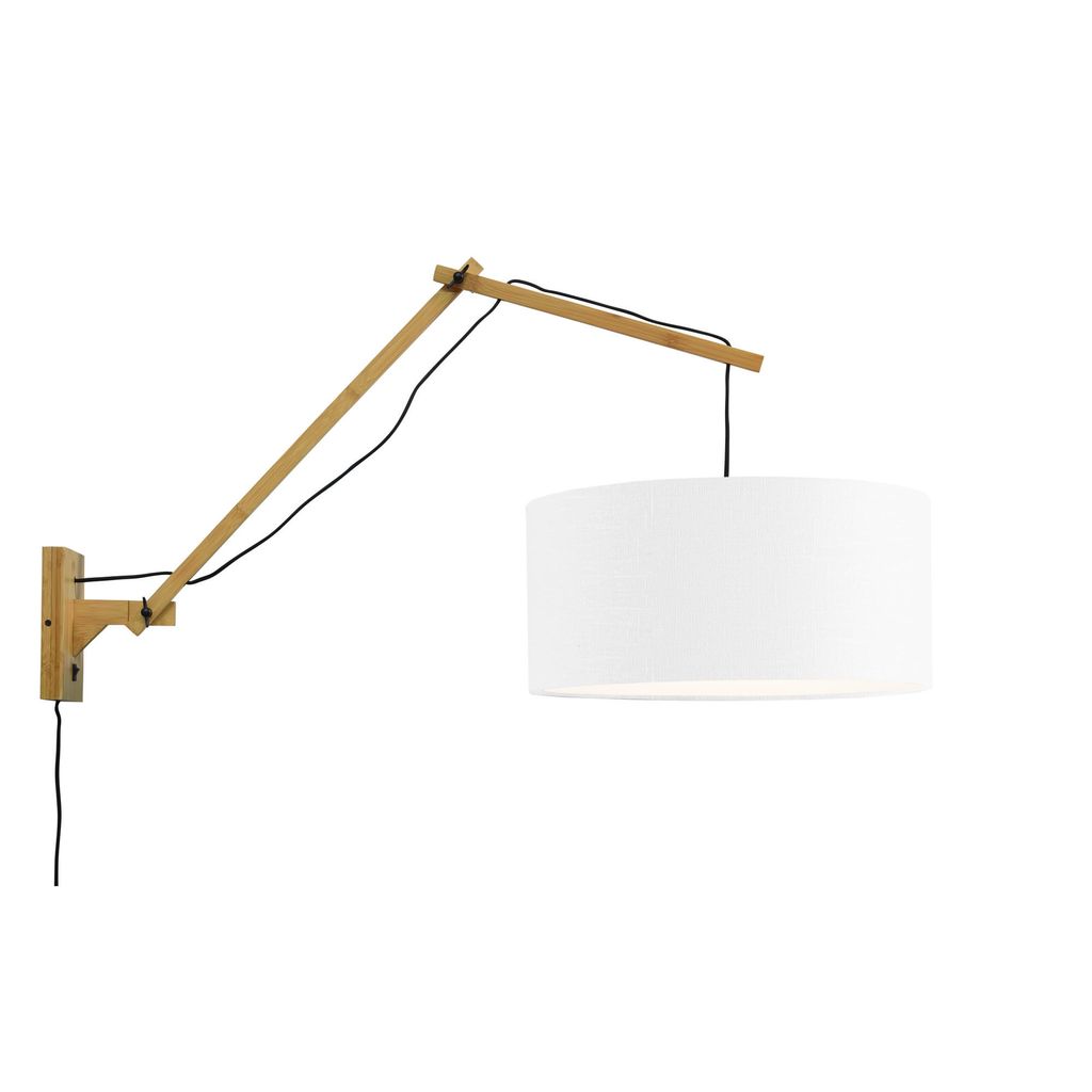 GOOD&MOJO - Wandlampe Andes - Bambus/Weiß - 95x47x55cm