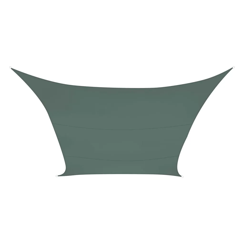 Voile d'ombrage Perel 5 m Vert-Gris Carrée avec Anneaux en Acier Inoxydable