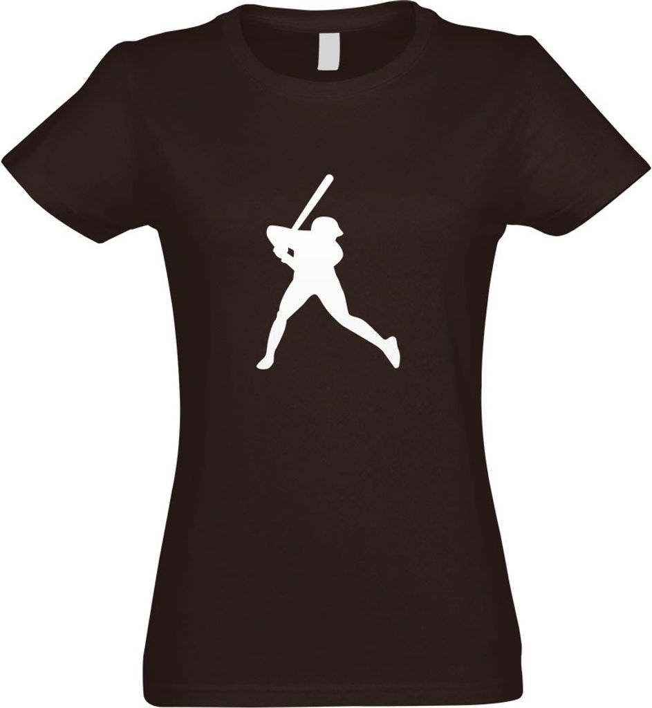 Kiwistar - T-Shirt tailliert - Damen - Chocolate - Baseball Game Spieler - mit Motiv Bedruckt - Funshirt Design - Sport - Freizeit - Damen - XXL