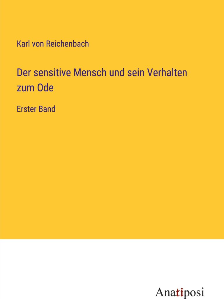 Der sensitive Mensch und sein Verhalten zum Ode