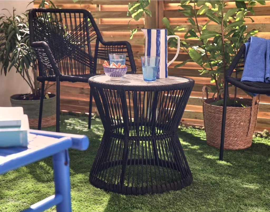 Salon de Jardin Compact Résistant aux Intempéries avec Table Mosaïque - 4