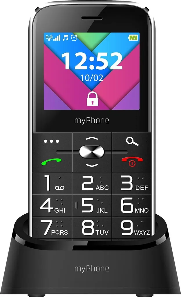 myPhone Halo C Mobile Senior avec Bouton SOS et Écran 2.2 Pouces Noir
