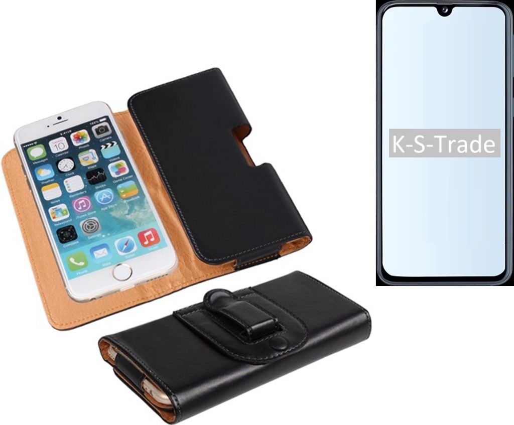 K-S-Trade Schützhülle Handyhülle kompatibel mit Samsung Galaxy A40 Holster Gürtel Tasche Schutzhülle Handy-Tasche Smartphone Case Seitentasche