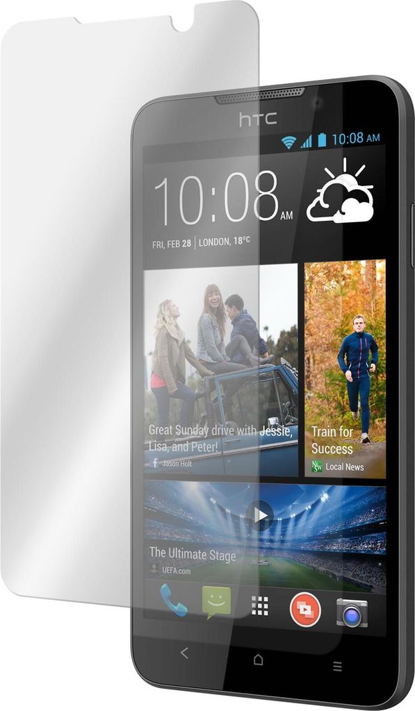 3er-Pack PhoneNatic Glas-Folie klar kompatibel mit HTC Desire 516 - Panzerglas für Desire 516