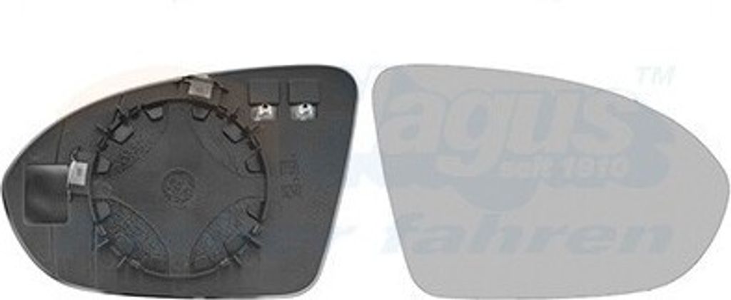 VAN WEZEL Spiegelglas Außenspiegel Rechts für OPEL Astra K Sports Tourer (B16) Konvex Beheizbar 3810838