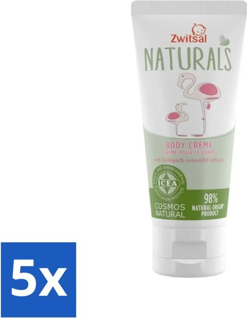 Crema Corpo Zwitsal Naturals Mandorla 100ml - Offerta 5 Tubetti Bio