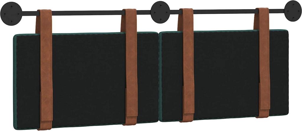 Hängevorderseite Uni Dunkelgrün 150 x 55 x 5 cm Antikes PU