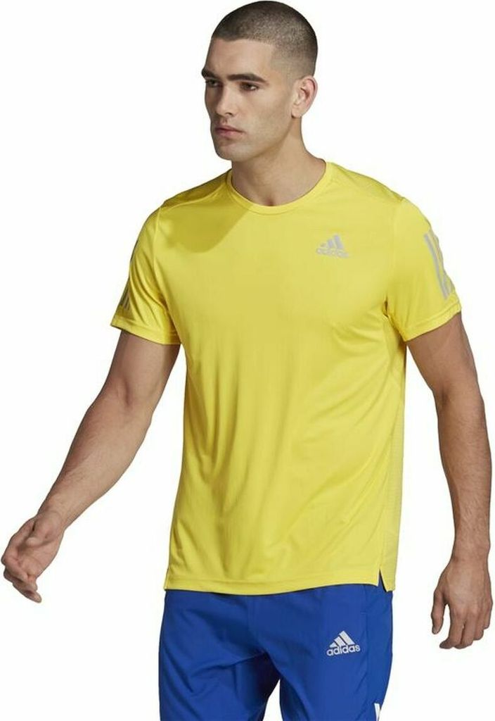Herren Kurzarm-T-Shirt Adidas Graphic Tee Shocking Gelb - S