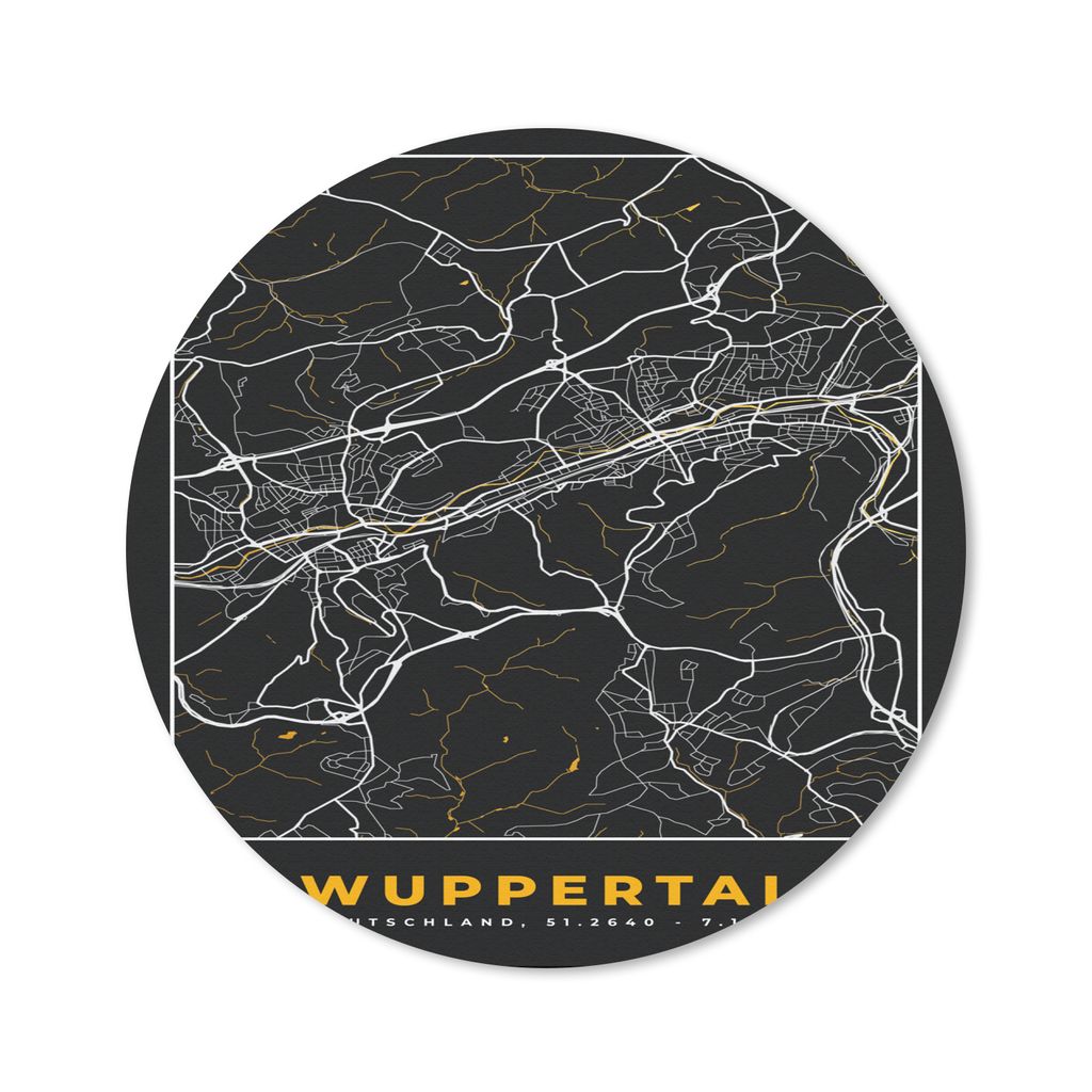 MuchoWow® Mauspad Mousepad Stadtplan - Deutschland - Gold - Produktbild 
