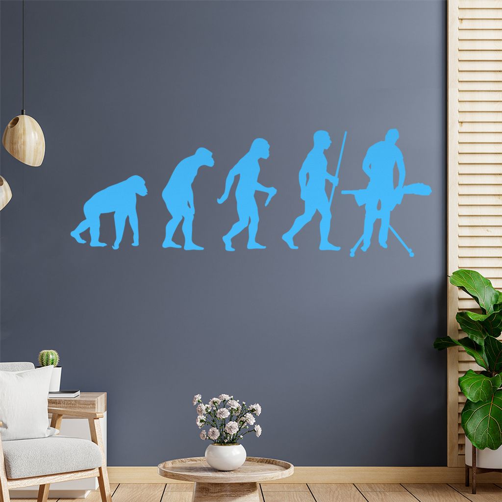 Bügeln Bügeleisen Evolution Wandtattoo Wandaufkleber Wall Sticker - Dekoration, Küche, Wohnzimmer, Schlafzimmer, Badezimmer