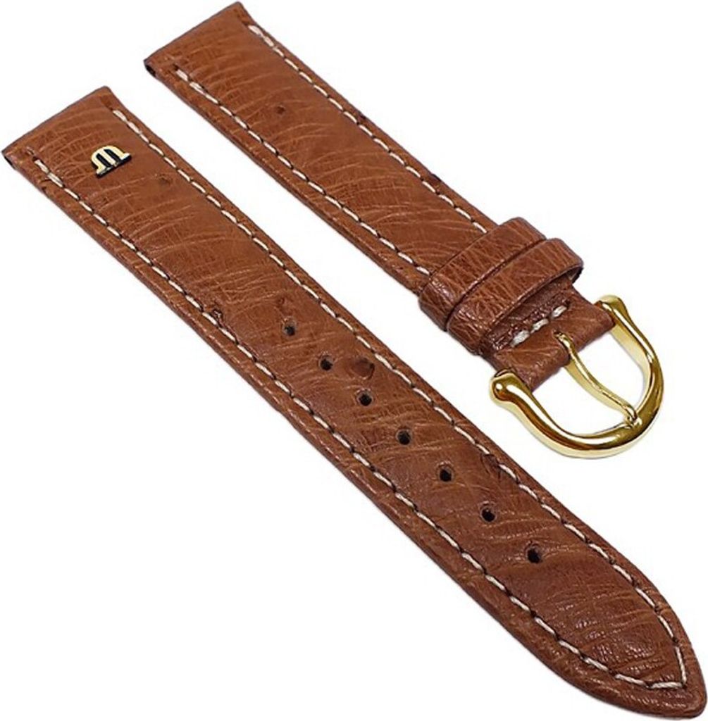 Maurice Lacroix Uhrenarmband Straußenleder Hellbraun 22626G, Stegbreite:13mm